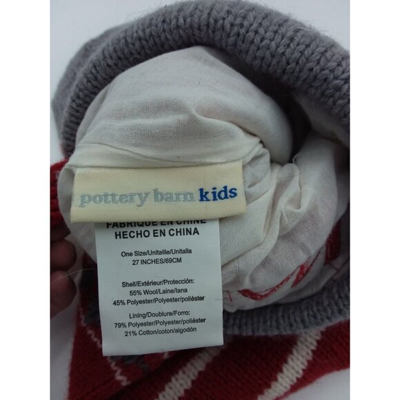Pottery Barn Kids Peanut Natural Fair Isle Santa Wool Stocking Christmas Xmas - Picture 8 of 16